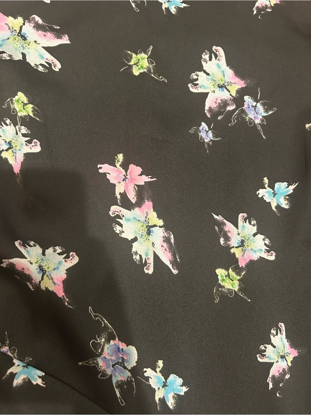 Banana Republic Black Dress with Floral Accents Size 6 - Picture 4 of 4